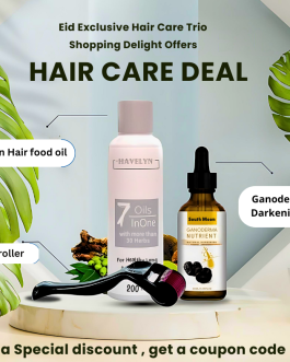 Hair Care Deal Havelyn Hair Food Oil | Derma Roller 540 Titanium Needle | Organic Ganoderma Oil